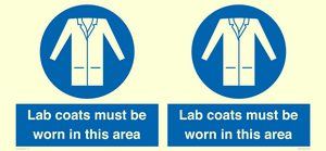 Lab coats must be worn in this area